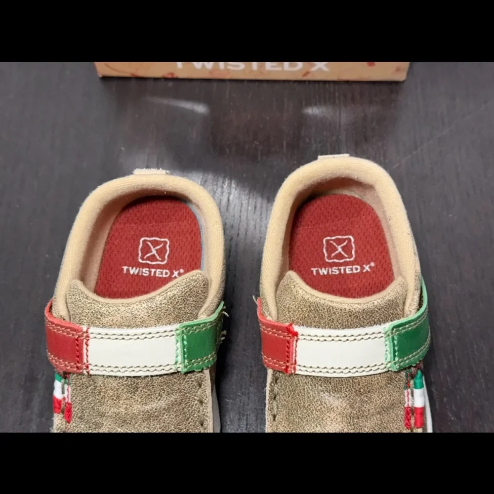 Twisted X Driving Moc Leather Shoes Dusty Tan/Multicolor Infants/Toddler 7M